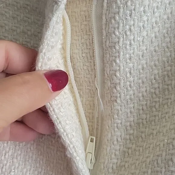 Guess button belted tweed shorts # tweed #fall # spring # light beige - Picture 6 of 11